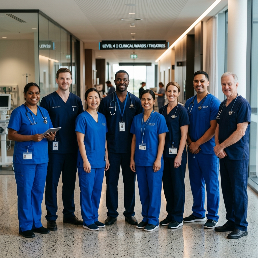 Blue Nurse Scrubs Premium Medical Performance Wear Showcase